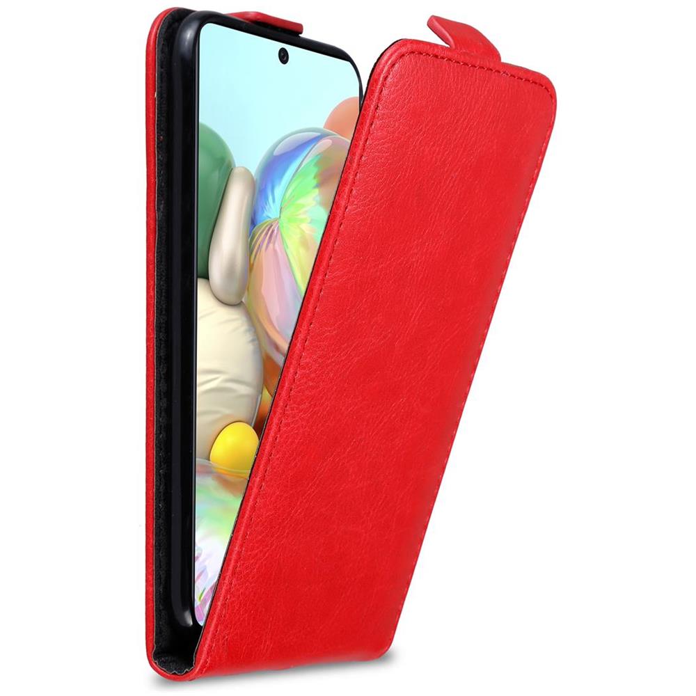 Custodia Compatibile Con Samsung Galaxy A71 4g In Rosso Mela - Coperchio Protettivo In Design Flip Con Chiusura Magnetica - Foto 1