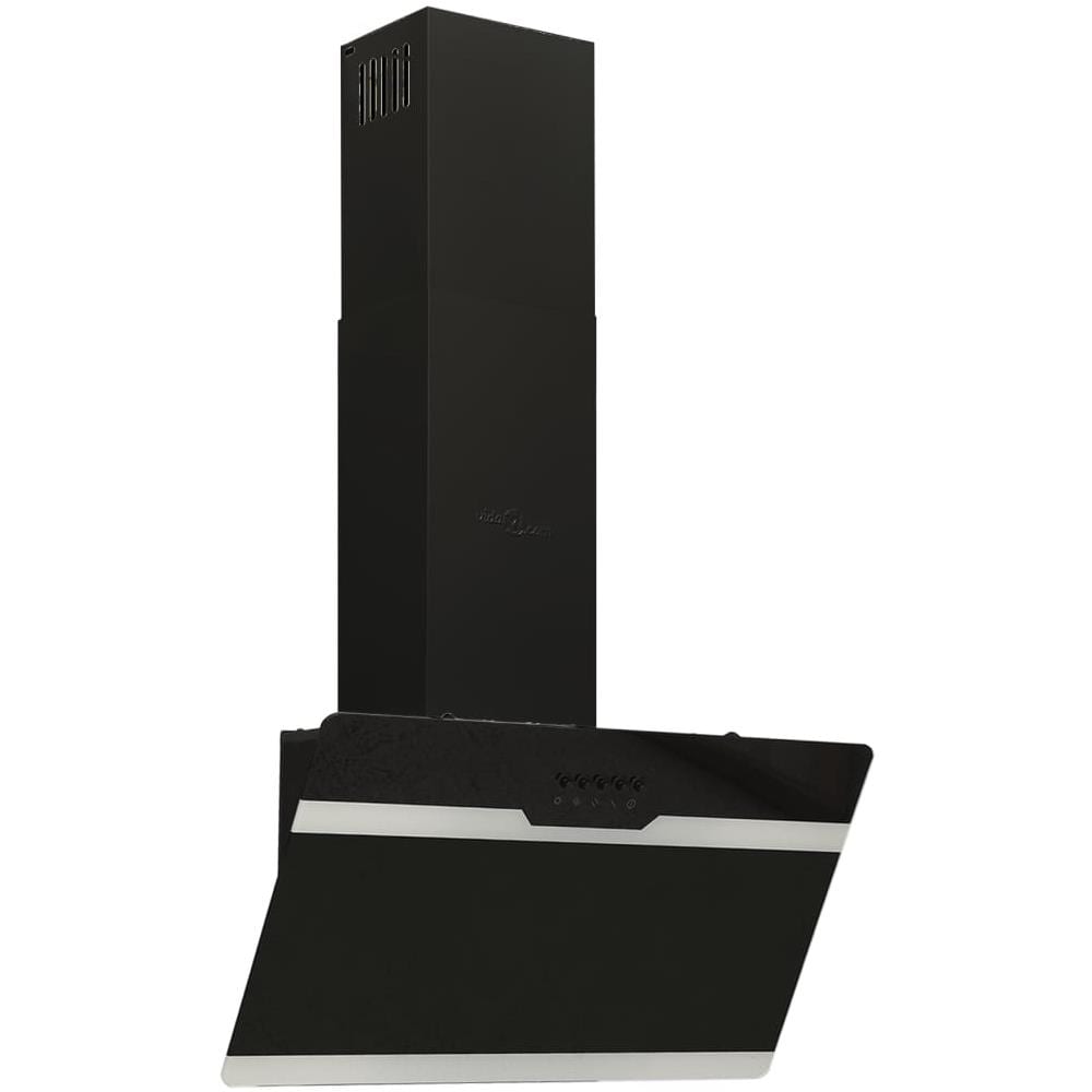 Cappa A Parete 60 Cm In Acciaio E Vetro Temperato Nero - Foto 1