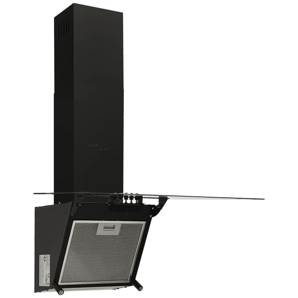 Cappa A Parete 60 Cm In Acciaio E Vetro Temperato Nero - Foto 3