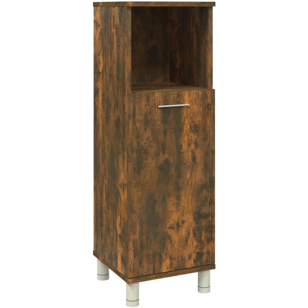 Armadietto Bagno Rovere Fumo 30x30x95 Cm In Legno Multistrato - Foto 2