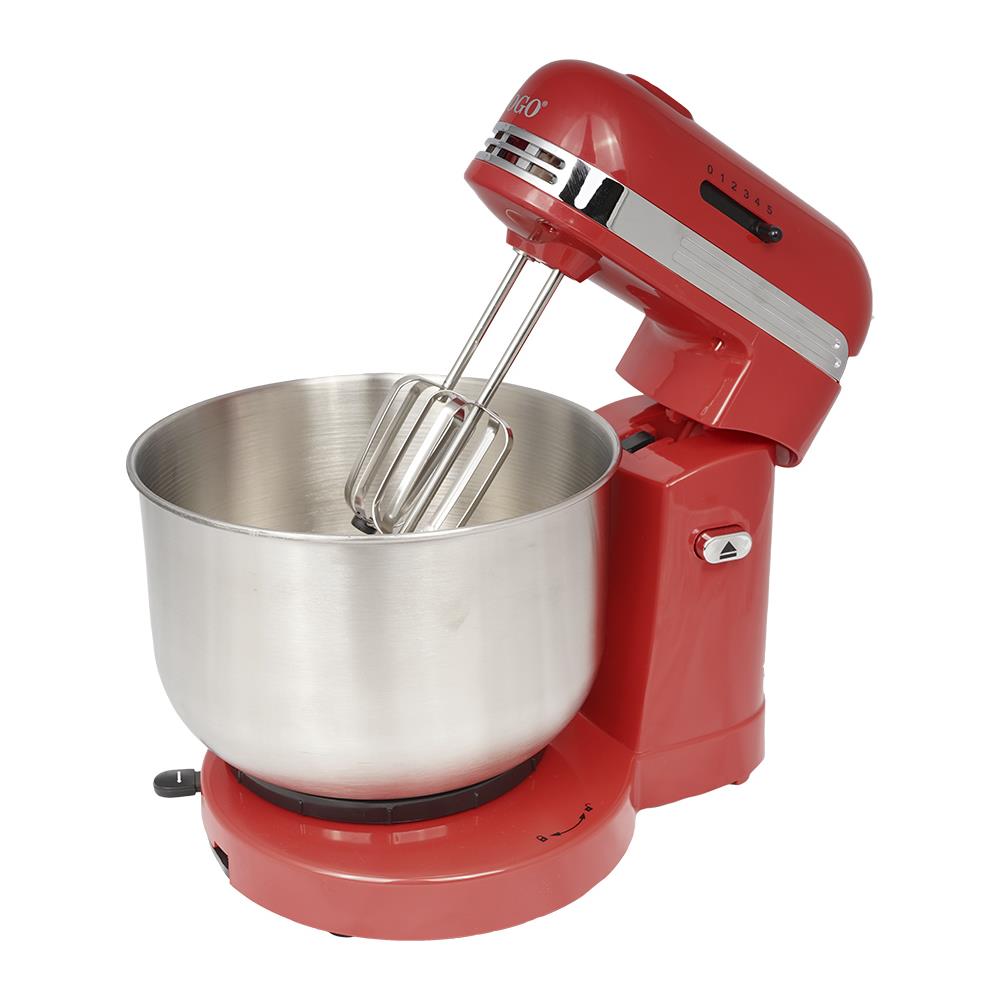 Mixer Frullatore Ed Impastatrice 5 Velocità 3,5L 350W Accessori Colore Rosso - Foto 1