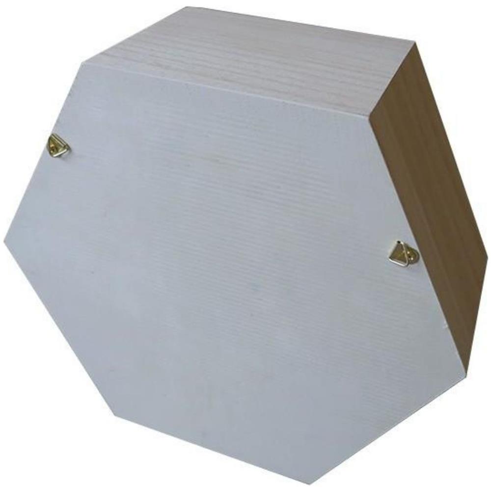 5 Scaffale Esagonale In Legno 27 X 23,5 X 10 Cm - Foto 1