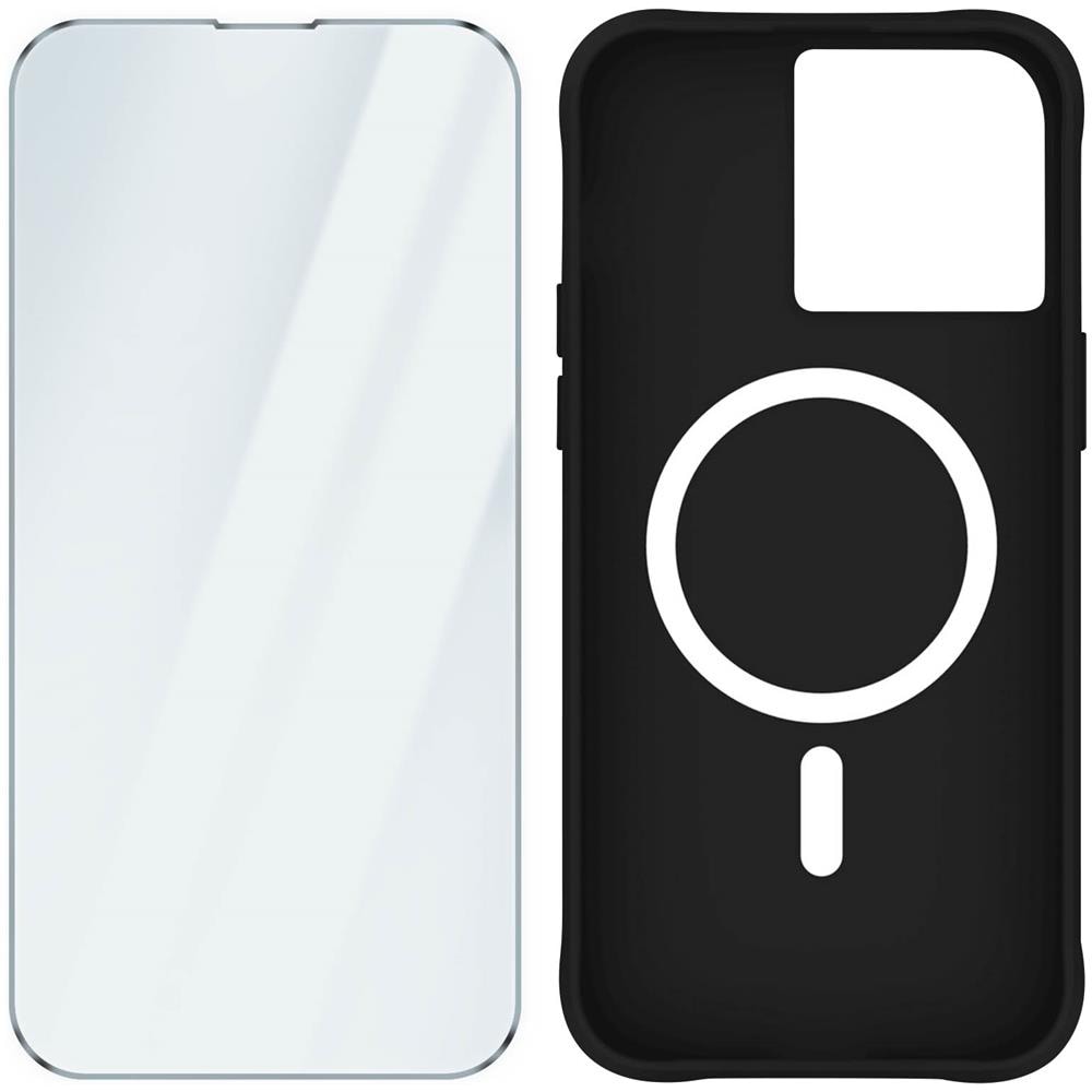 Cover Magsafe Nera Per Iphone 15 Pro E Vetro Temperato 9h Trasparente Case Mate - Foto 1