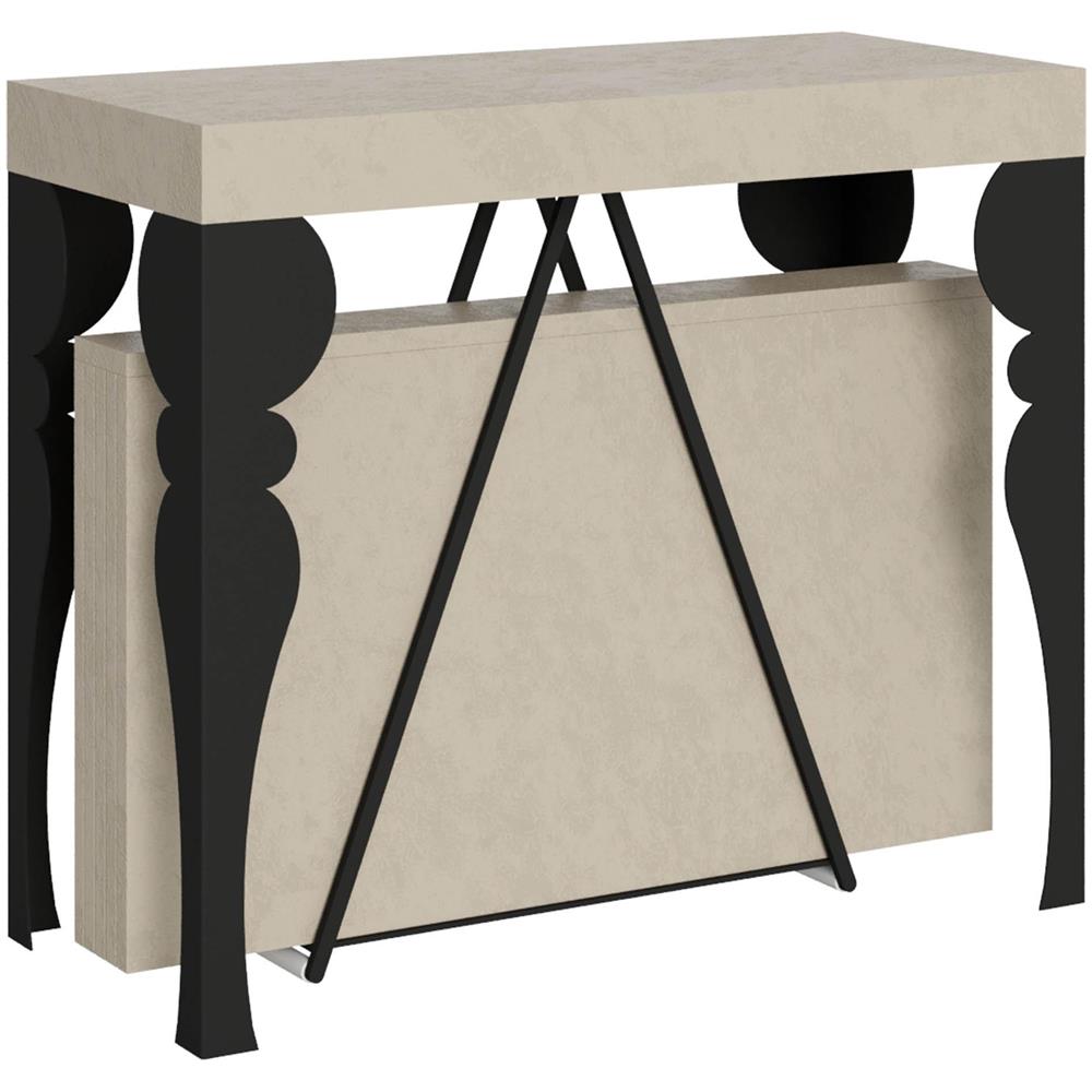 Consolle allungabile 90x40/300 cm Riza cashmere telaio antracite - Foto 1