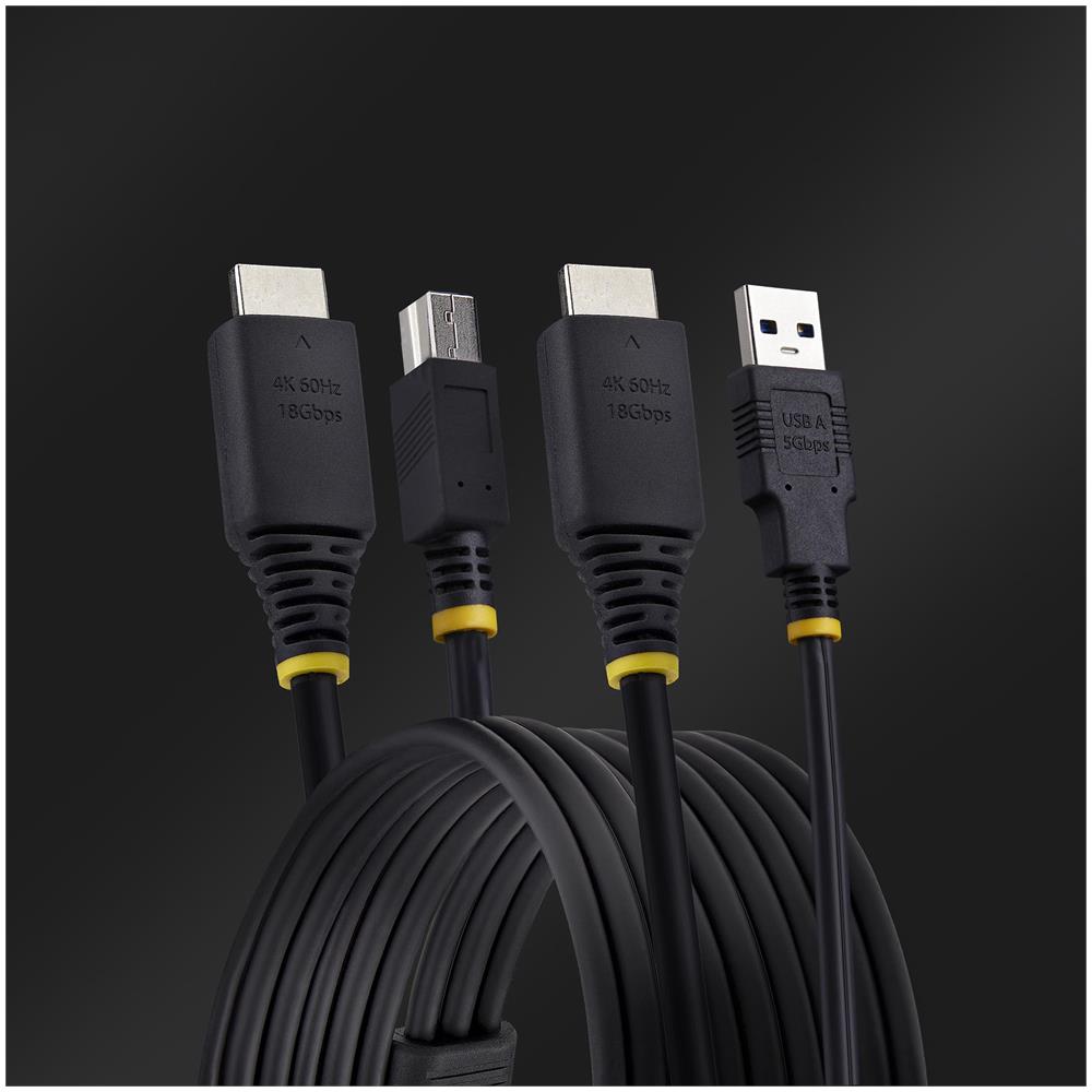 Cavo KVM HDMI e USB 5Gbps da 3m, Cavo Combinato HDMI 2.0 4K 60Hz e USB-A 3.0 per Switch KVM - Foto 5