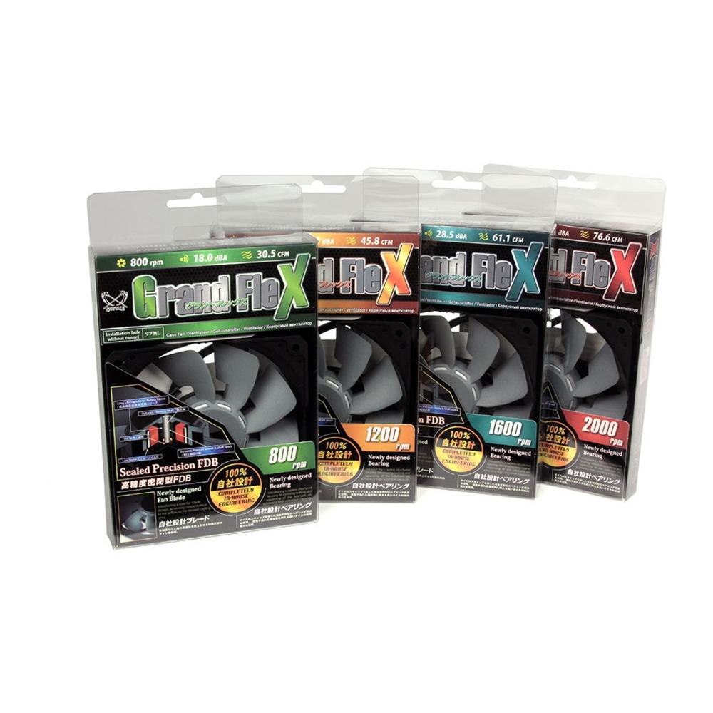 Grand Flex 800rpm, Ventilatore, 12 cm, 800 RPM, Grigio, 1,2W, 0,1A - Foto 5