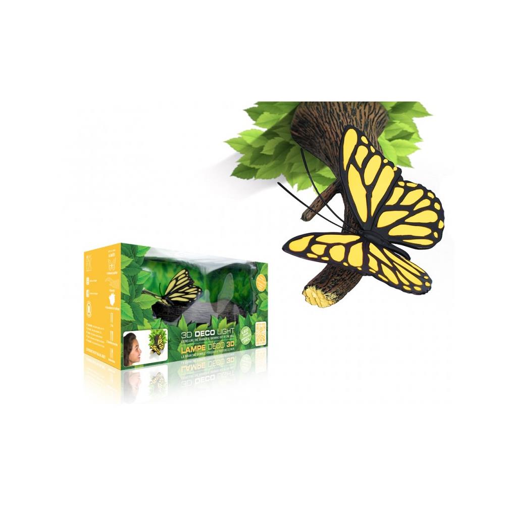 Farfalla Gialla 3D FX Deco Light Lampada da muro - Foto 1