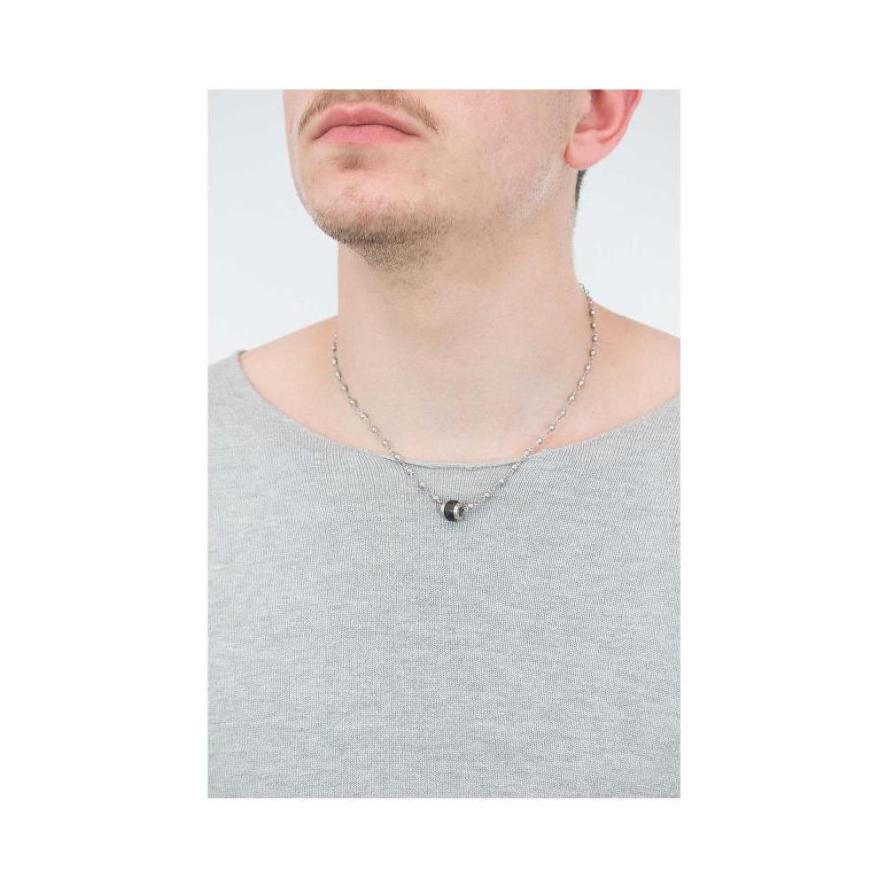 Collana Uomo Tj1821 Acciaio Satoinato Con Pendente - Foto 2