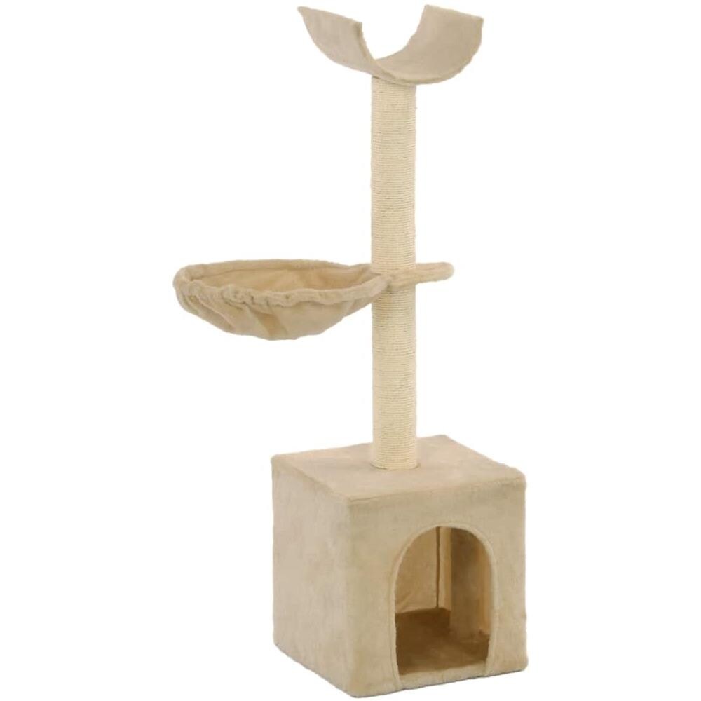 Albero Per Gatti Con Tiragraffi In Sisal 105 Cm Beige - Foto 2