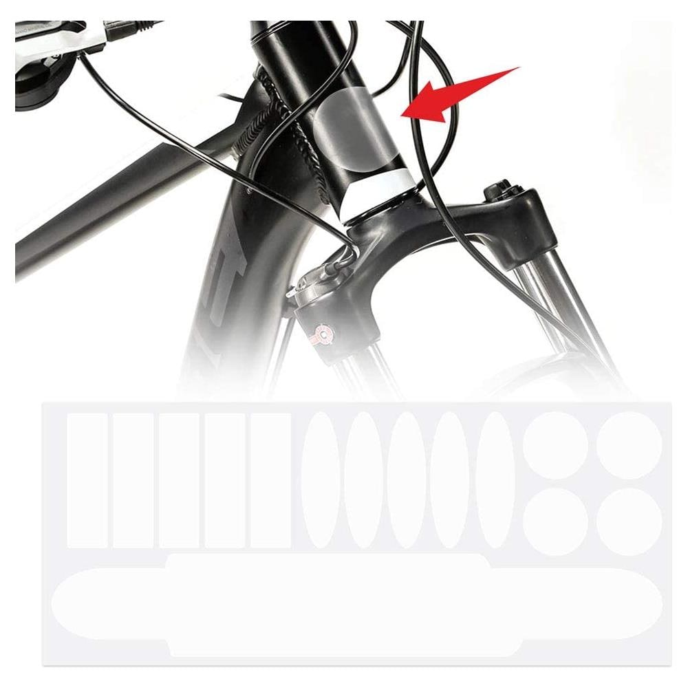 Kit Adesivo Di Protezione Per Telaio Bicicletta, 9 X 23 Cm, Trasparente - Foto 1