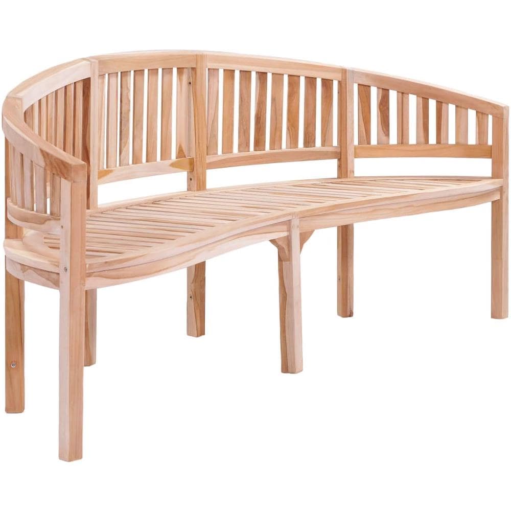 Panchina a Forma di Banana 200 cm in Legno Massello di Teak - Foto 2