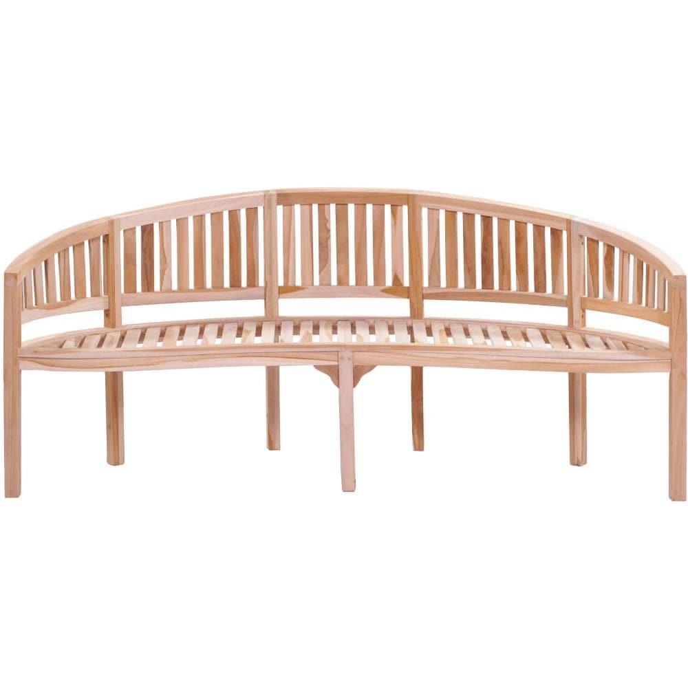 Panchina a Forma di Banana 200 cm in Legno Massello di Teak - Foto 3