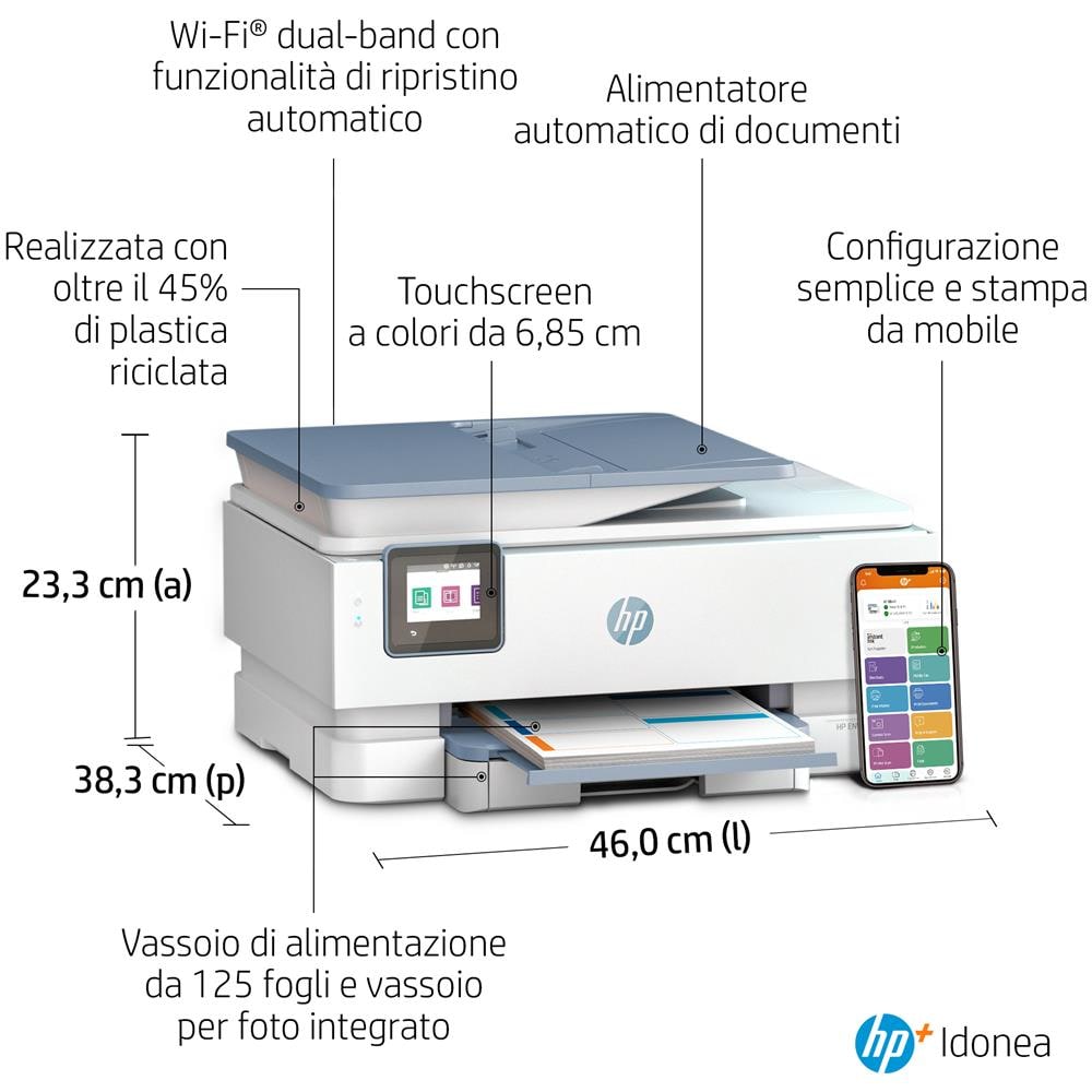 Stampante Multifunzione ENVY Inspire 7921e Inkjet a Colori Stampa Copia Scansione A4 15 ppm (B / N) 10 ppm (a Colori) Wi-Fi / USB - Foto 3