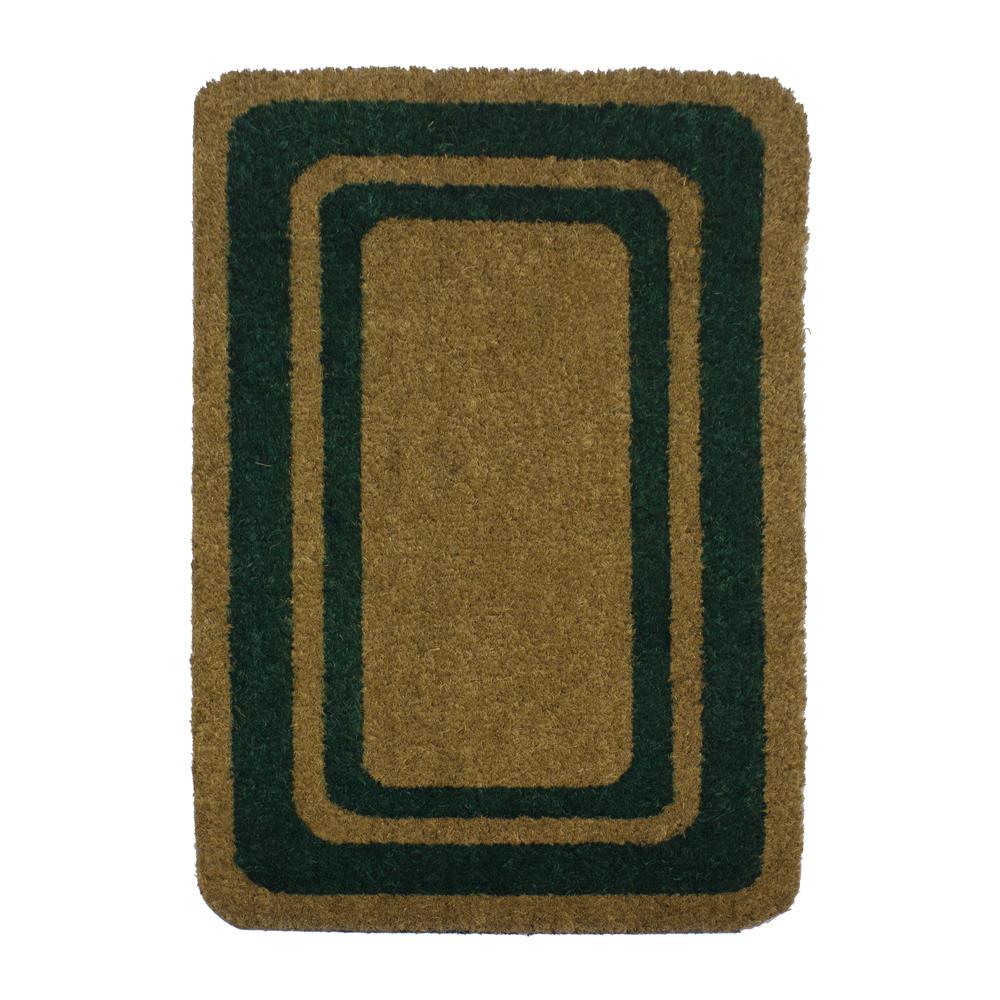 Zerbini Entrata Ingresso Casa Da Esterno Antiscivolo In Cocco Modello Riquadro 40x70 Verde - Foto 1