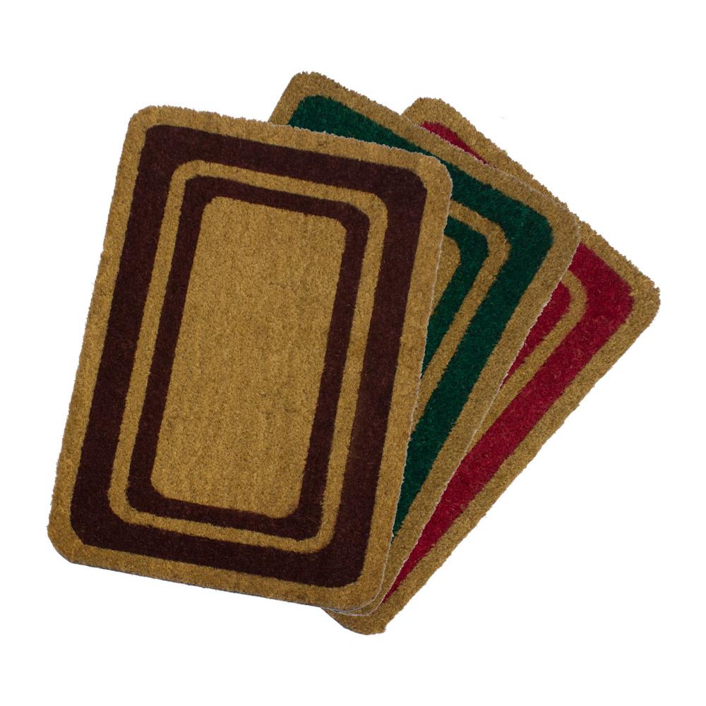 Zerbini Entrata Ingresso Casa Da Esterno Antiscivolo In Cocco Modello Riquadro 40x70 Verde - Foto 2