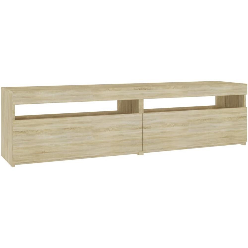 Mobili Porta TV con Luci LED 2 pz Rovere Sonoma 75x35x40 cm - Foto 2