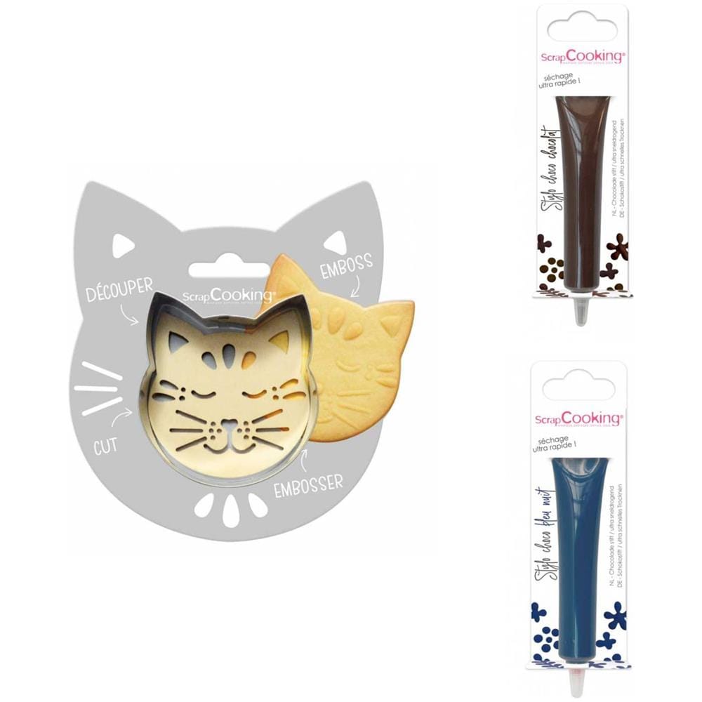 Kit Biscotti Di Soccorso Per Gatti + 2 Penne Al Cioccolato Marroni E Blu Notte - Foto 1