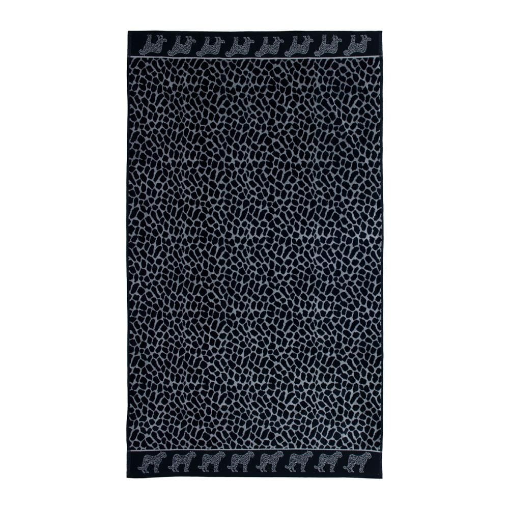 Telo Mare Jacquard Spugna Asciugamano Spiaggia Africa Ghepardo Grigio - Foto 1