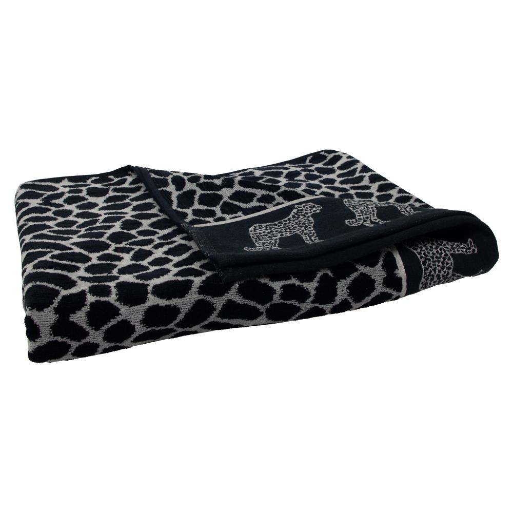 Telo Mare Jacquard Spugna Asciugamano Spiaggia Africa Ghepardo Grigio - Foto 5