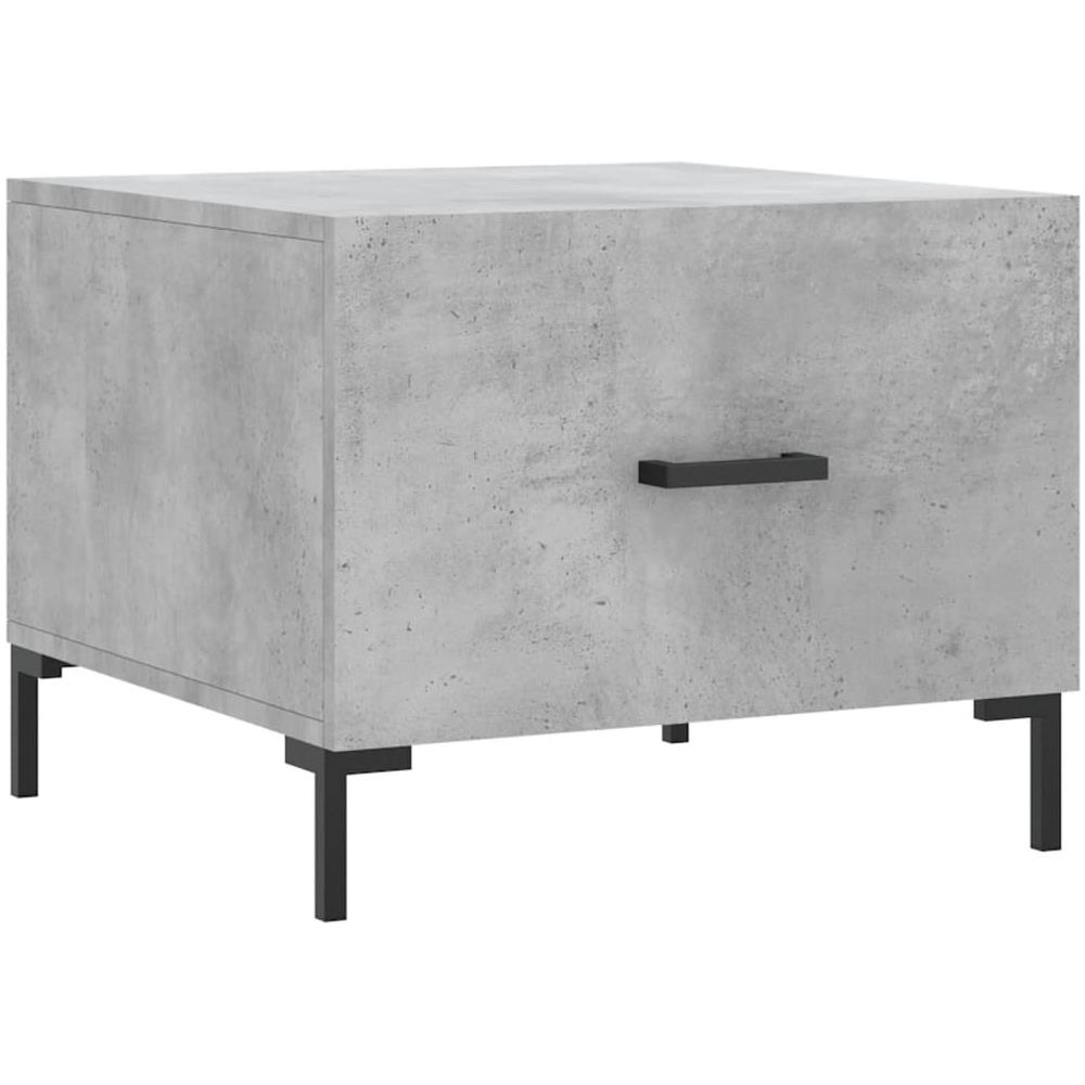 Tavolino Salotto Grigio Cemento 50x50x40 Cm Legno Multistrato - Foto 2