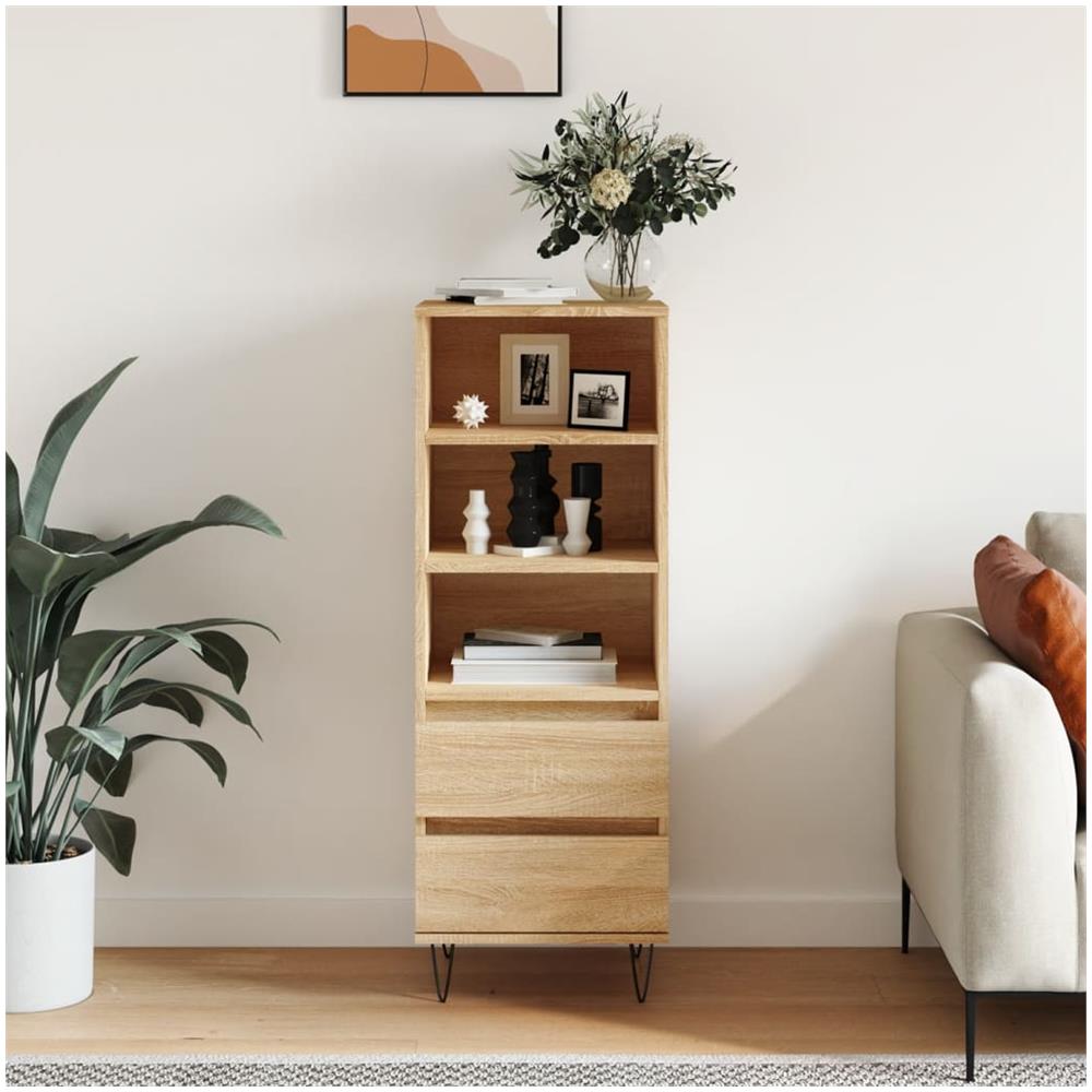 Credenza Rovere Sonoma 40x36x110 Cm In Legno Multistrato - Foto 1