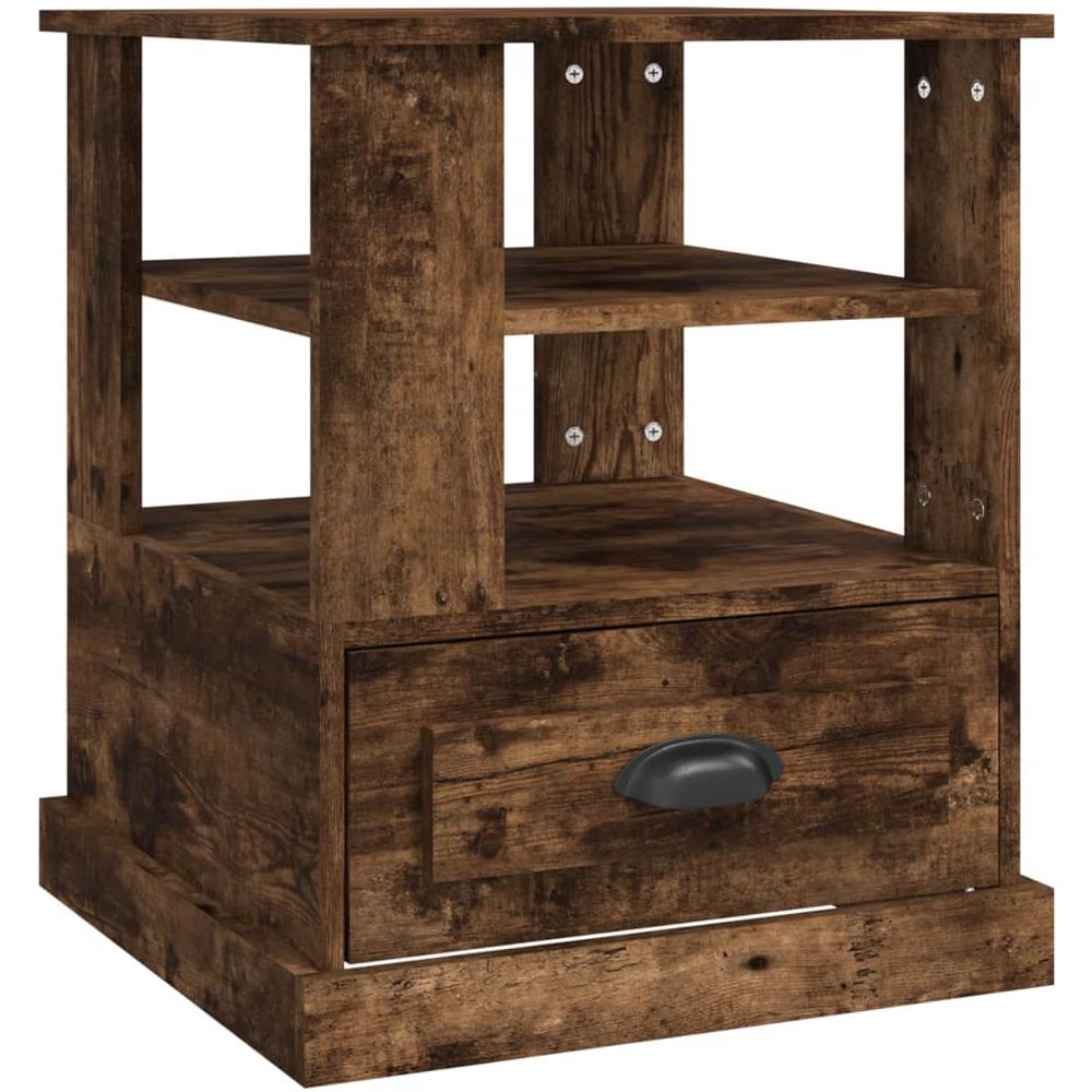 Tavolino Rovere Fumo 50x50x60 Cm In Legno Multistrato - Foto 2