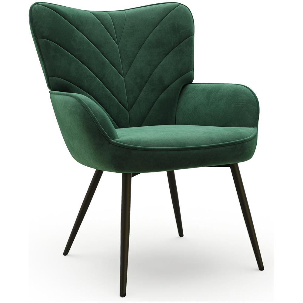 Sedia Moderna Con Motivo Fogliare - Design Semplice E Naturale, Versatile Per Soggiorno E Ufficio, Verde - Foto 1