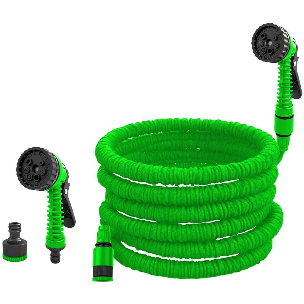 Tubo Da Giardino Estensibile 15 Metri, Tubo Magico Flessibile Con 6 Modalità Di Spruzzaggio E Raccordi Universali, Per Irrigazione, Lavaggio Auto E Pulizia Cortile - Foto 1