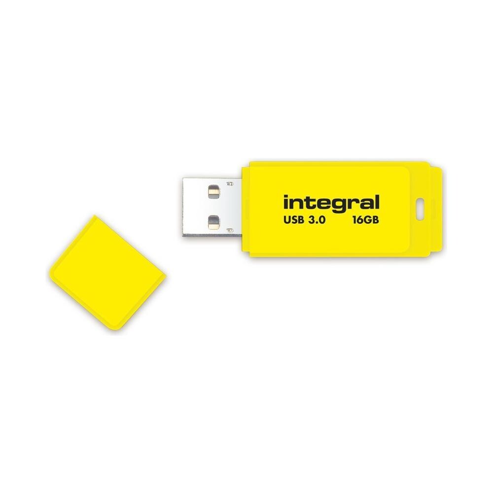 Neon USB 3.0 16GB, USB 3.0 (3.1 Gen 1) , Type-A, 0 - 70 °C, Cuffia, Giallo, Blister - Foto 2