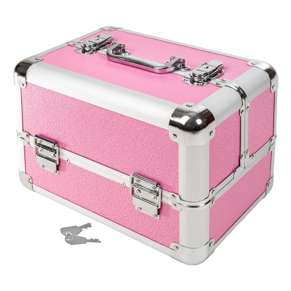 tectake - Valigetta Per Cosmetici Con 4 Scomparti - Rosa - ePRICE