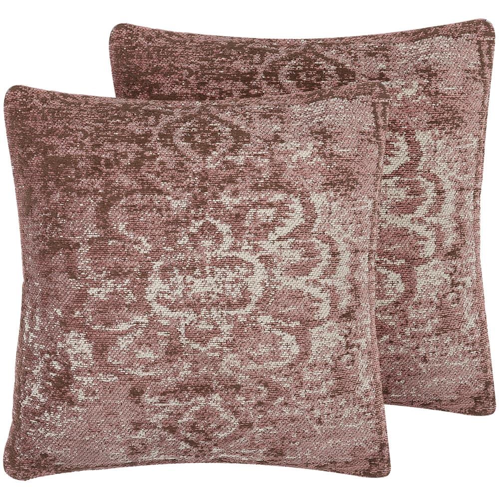 Set Di 2 Cuscini Rosa 45 X 45 Cm Pinsk - Foto 1