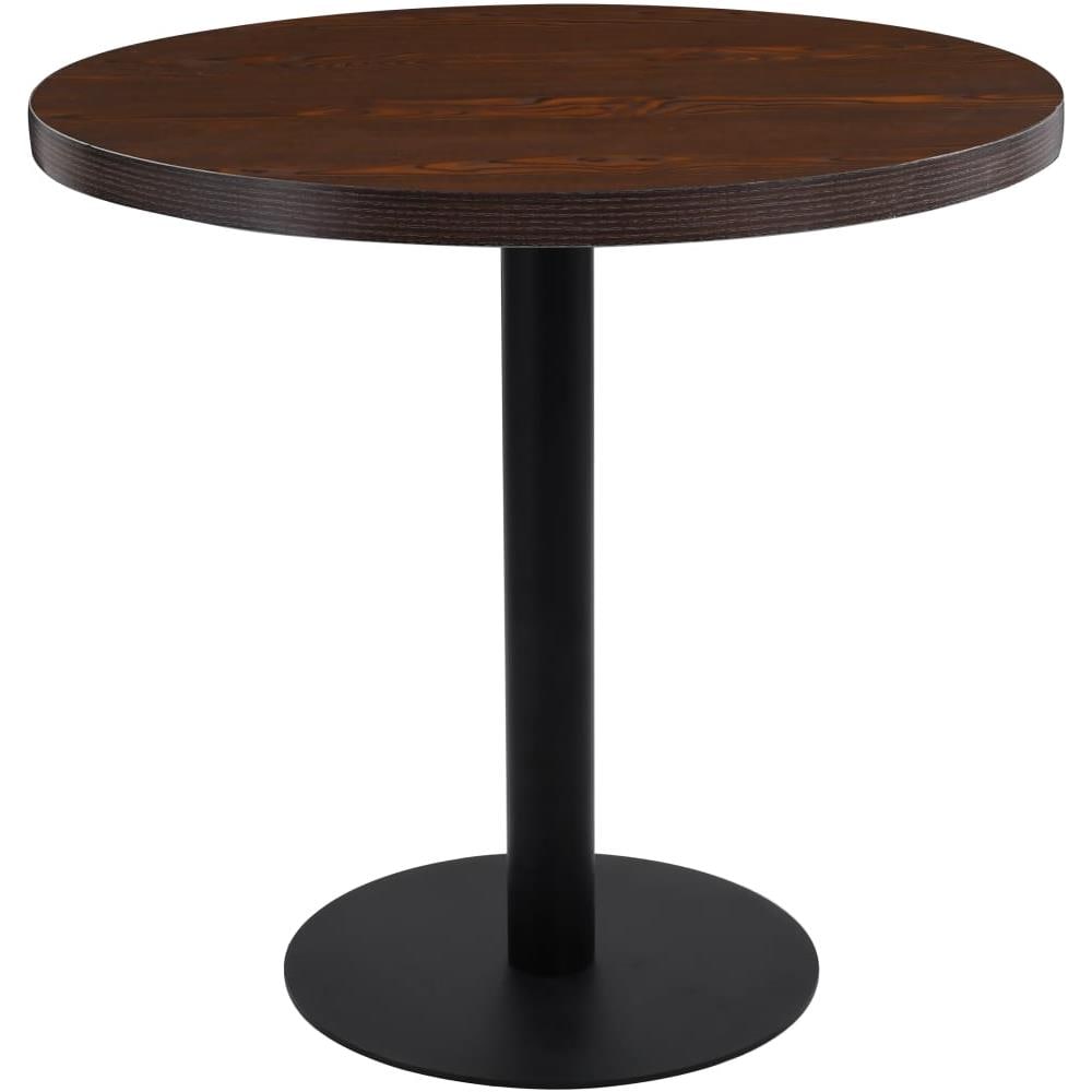 Tavolo Da Bistrot Marrone Scuro 80 Cm In Mdf - Foto 1
