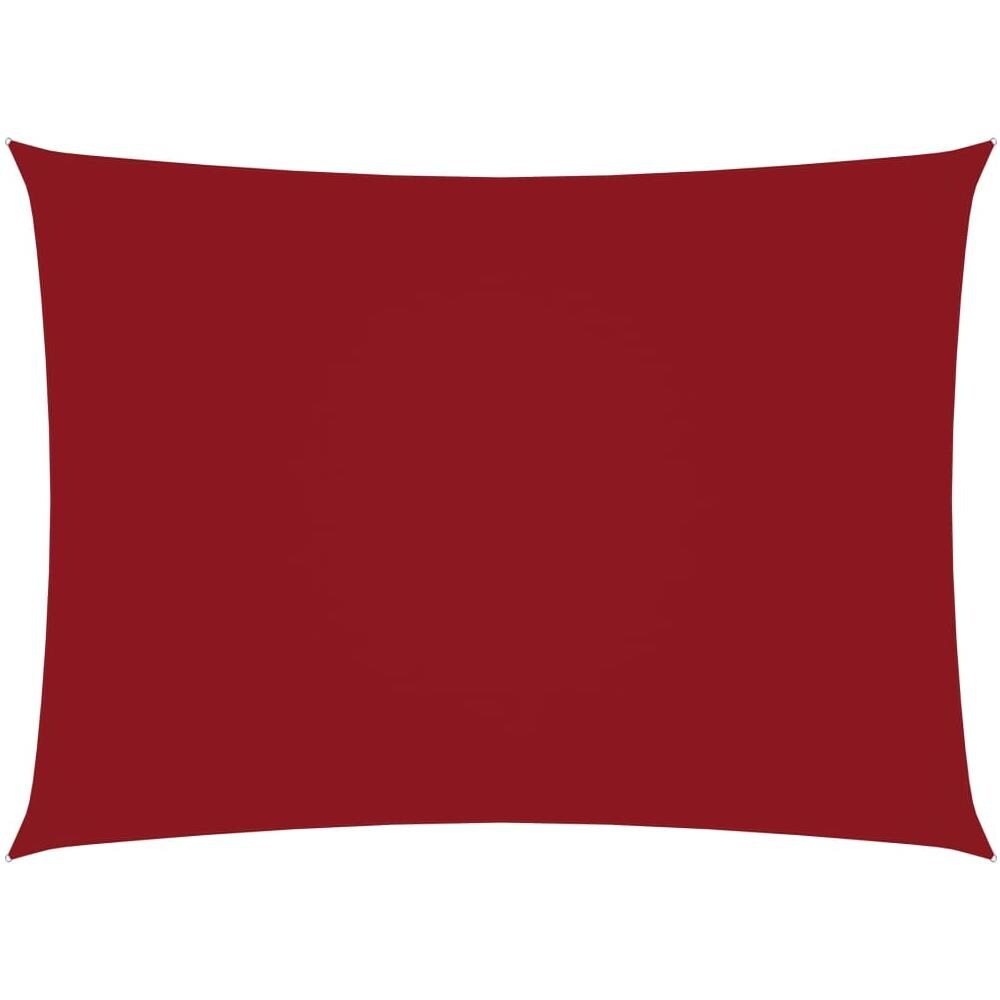 Parasole a Vela Oxford Rettangolare 2x4 m Rosso - Foto 1