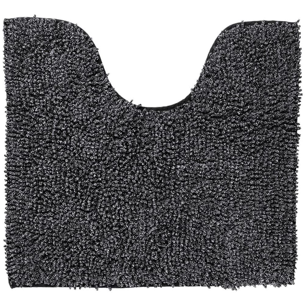 Tappetino da Bagno Misto in Cotone 55x60 cm Nero e Bianco - Foto 1