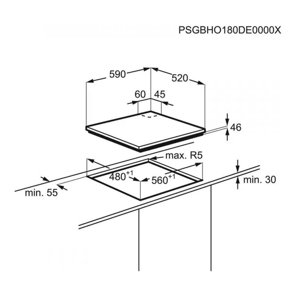 Piano Cottura a Gas Serie 800 Flamelight 4 Fuochi Gas 60 cm Colore Nero - Foto 9