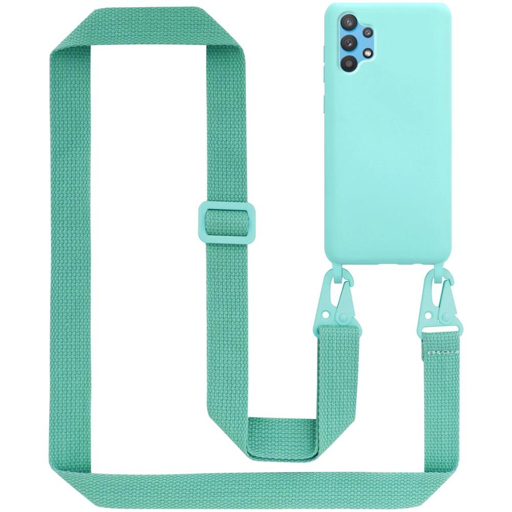 Catena Di Telefoni Cellulari Compatibile Con Samsung Galaxy A72 4g / 5g In Liquid Turchese - Coperchio Di Protezione In Silicone Con Cordino Regolabile In Lunghezza - Foto 1
