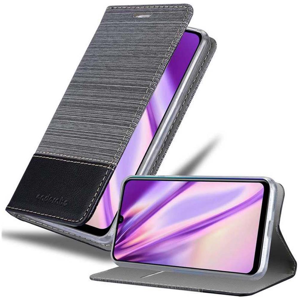 Custodia Compatibile Con Huawei P Smart Plus In Grigio Nero - Coperchio Protettiva Con Chiusura Magnetica, Funzione Stand E Tasca Per Le Carte - Foto 1