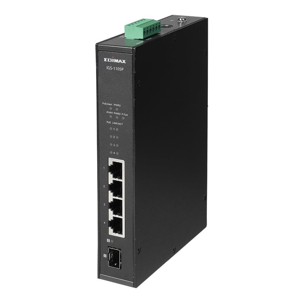 Switch di Rete IGS-1105P Non gestito 4 Porte LAN 1 Porta SFP PoE Colore Nero - Foto 2