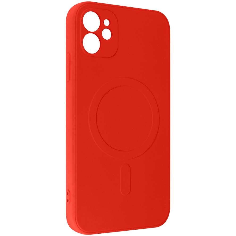 Cover Magsafe Iphone 12 Mini Silicone Flessibile Soft-touch Mag Cover Rossa - Foto 2