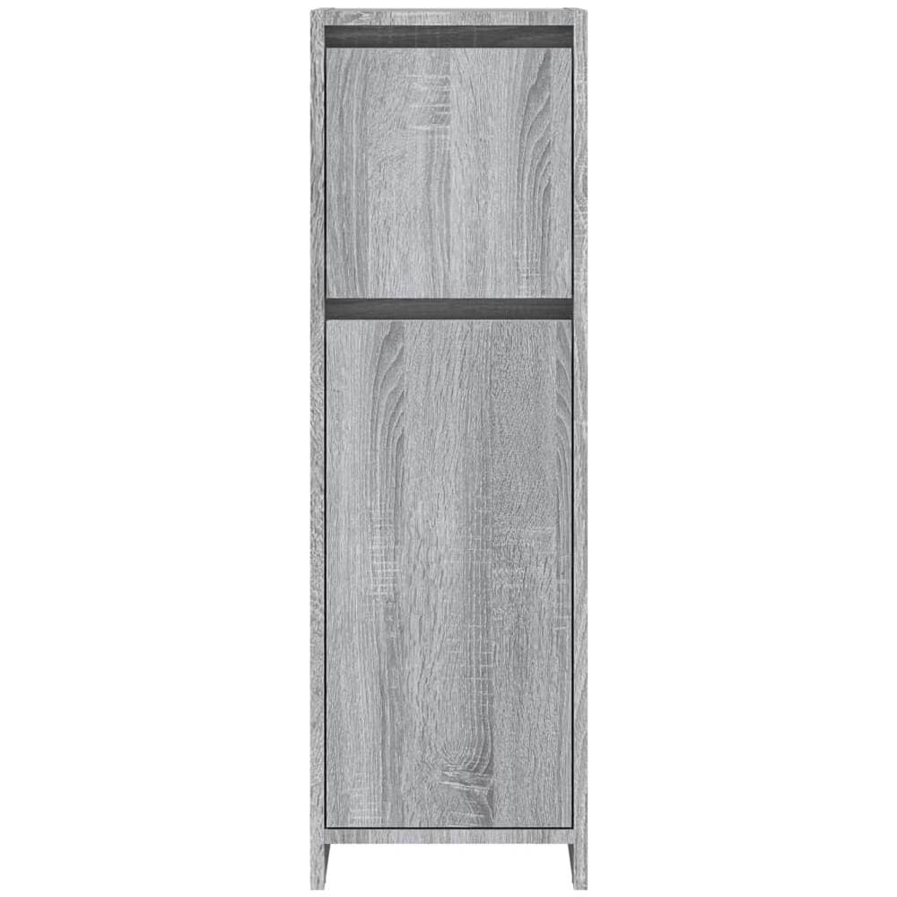 Armadietto Bagno Grigio Sonoma 30x30x95 Cm In Legno Multistrato - Foto 3