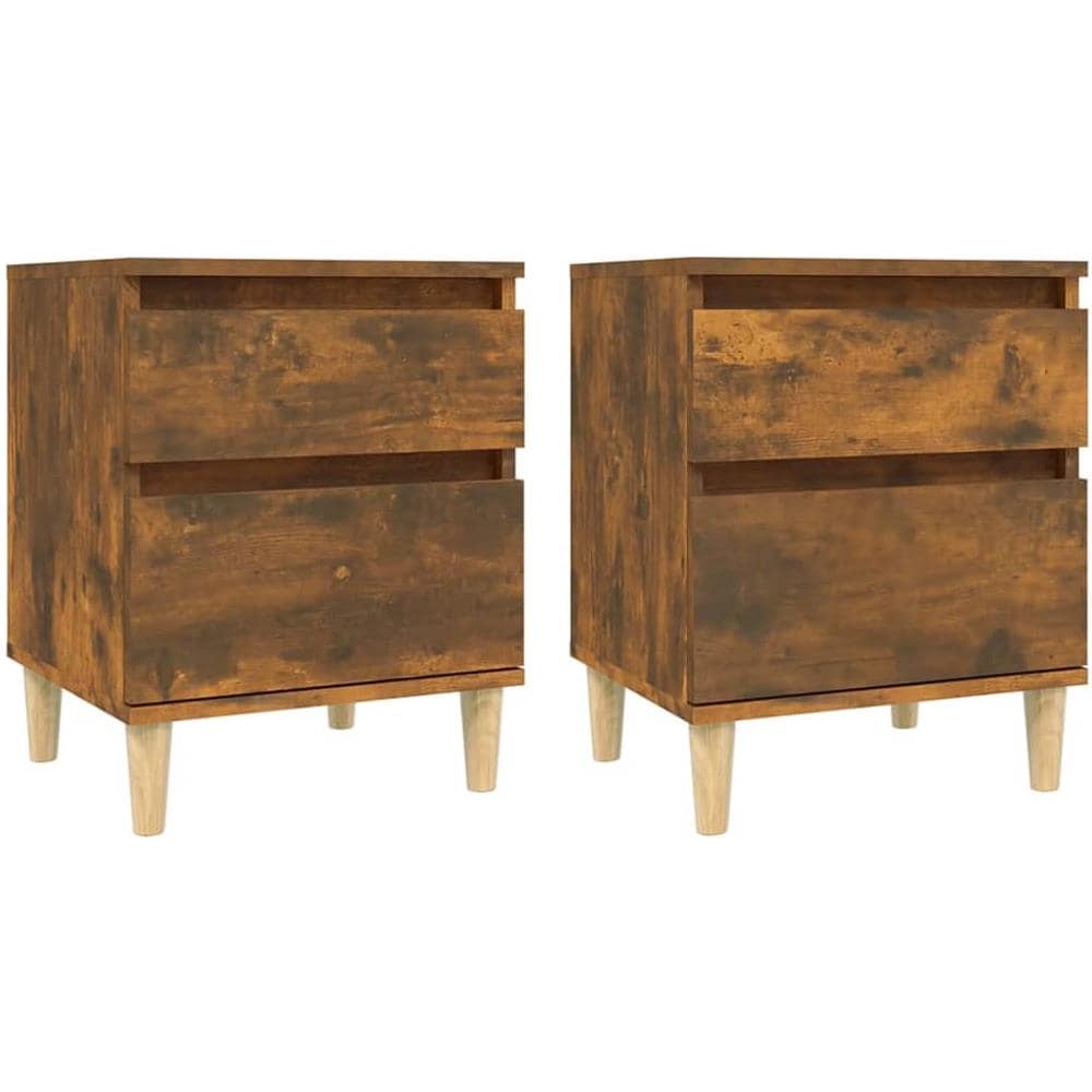 Comodini 2pz Rovere Fumo 40x35x50 Cm - Foto 2