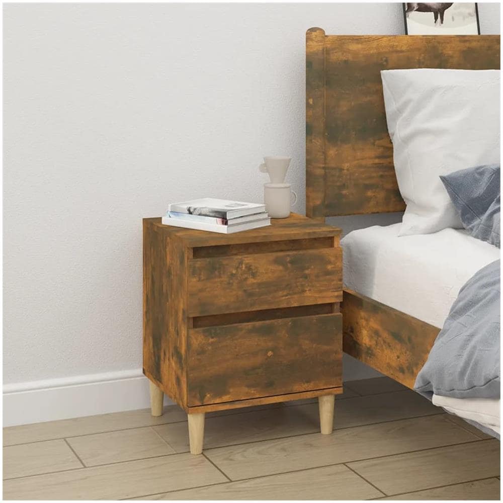 Comodini 2pz Rovere Fumo 40x35x50 Cm - Foto 4