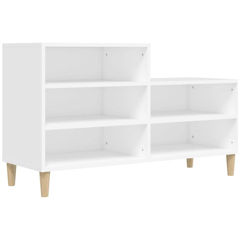 Scarpiera Bianca 102x36x60 Cm In Legno Multistrato - Foto 2