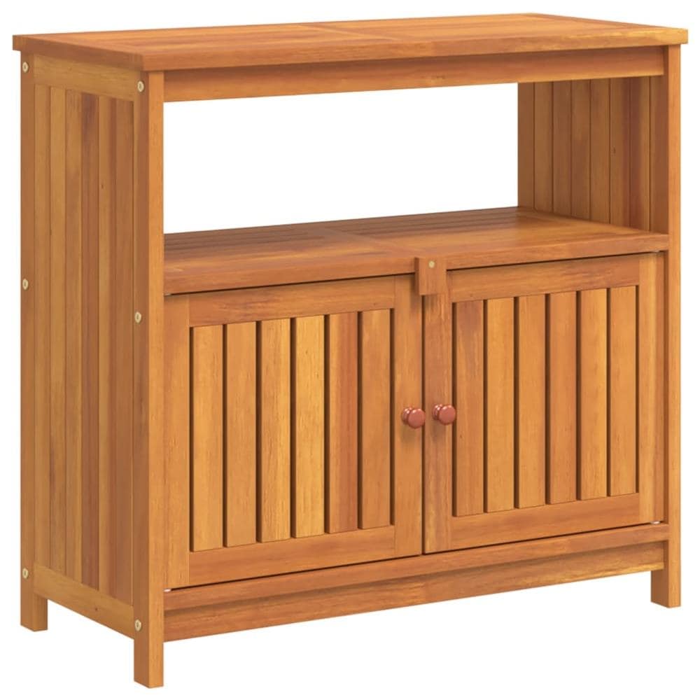 Tavolo Consolle Da Giardino 80x35x75 Cm Legno Massello Acacia - Foto 2