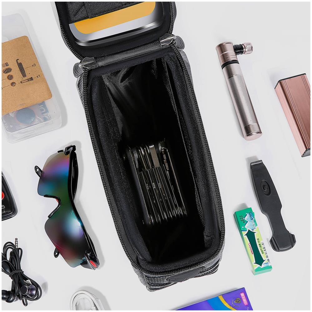 Borsa Per Bici Waterproof 1l Touchscreen 2 Fissaggi Con Anelli Es12x - Foto 5