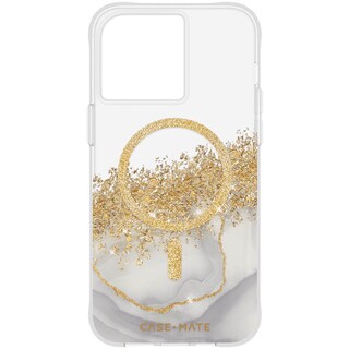 3 Custodie In Marmo Con Glitter Per IPhone 15 - IMD Anti-Giallo - Colori: Nero, Bianco, Viola