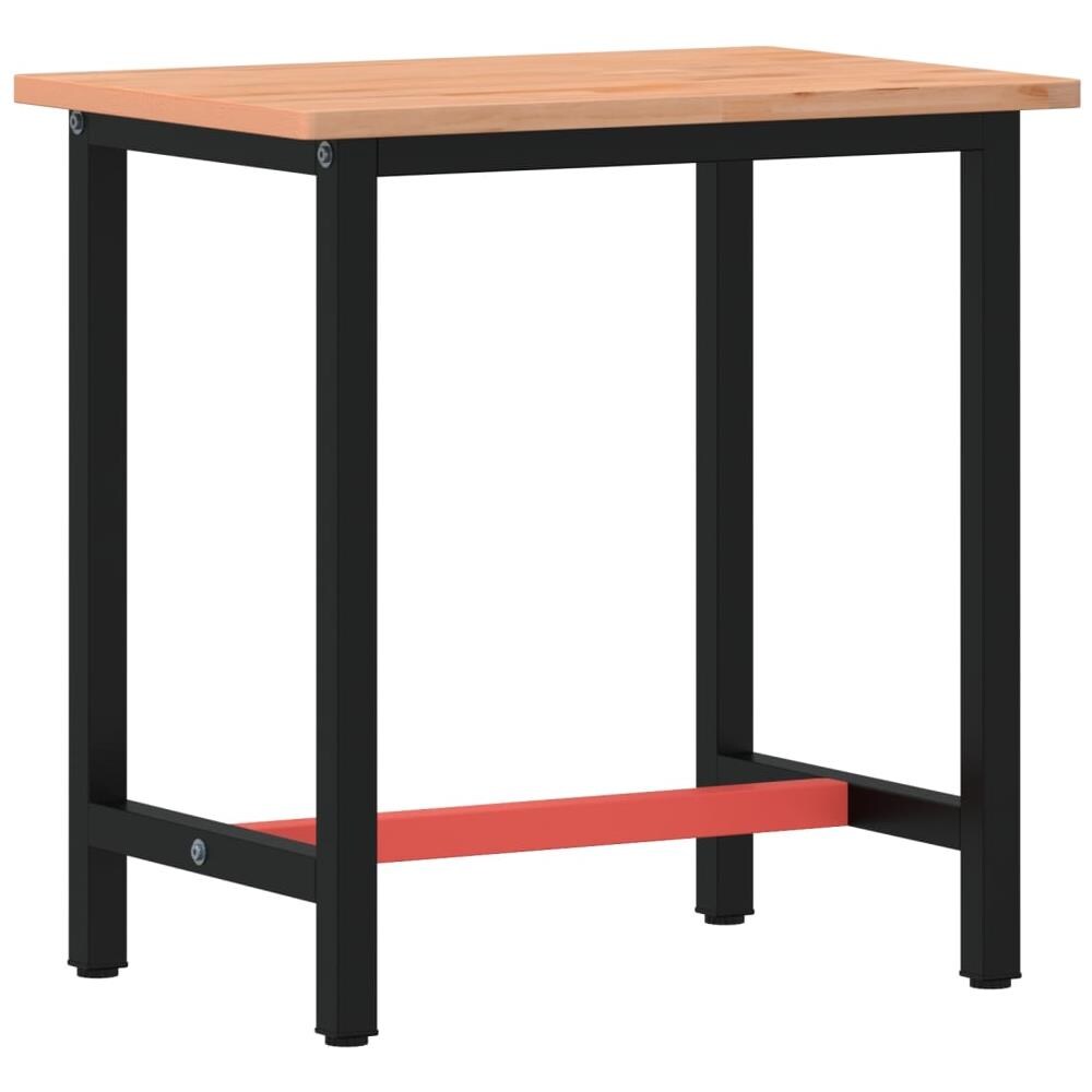 Banco Da Lavoro 80x55x81,5 Cm Legno Massello Faggio E Metallo - Foto 2