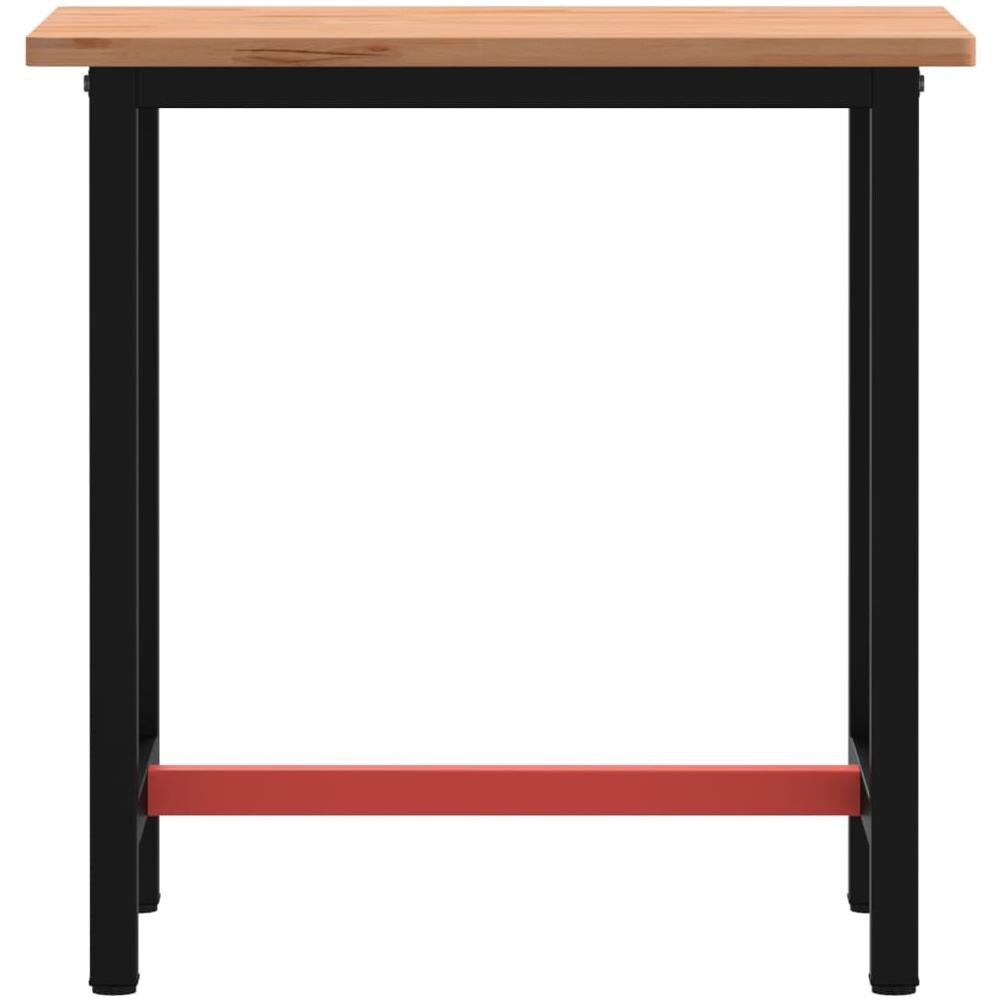 Banco Da Lavoro 80x55x81,5 Cm Legno Massello Faggio E Metallo - Foto 3