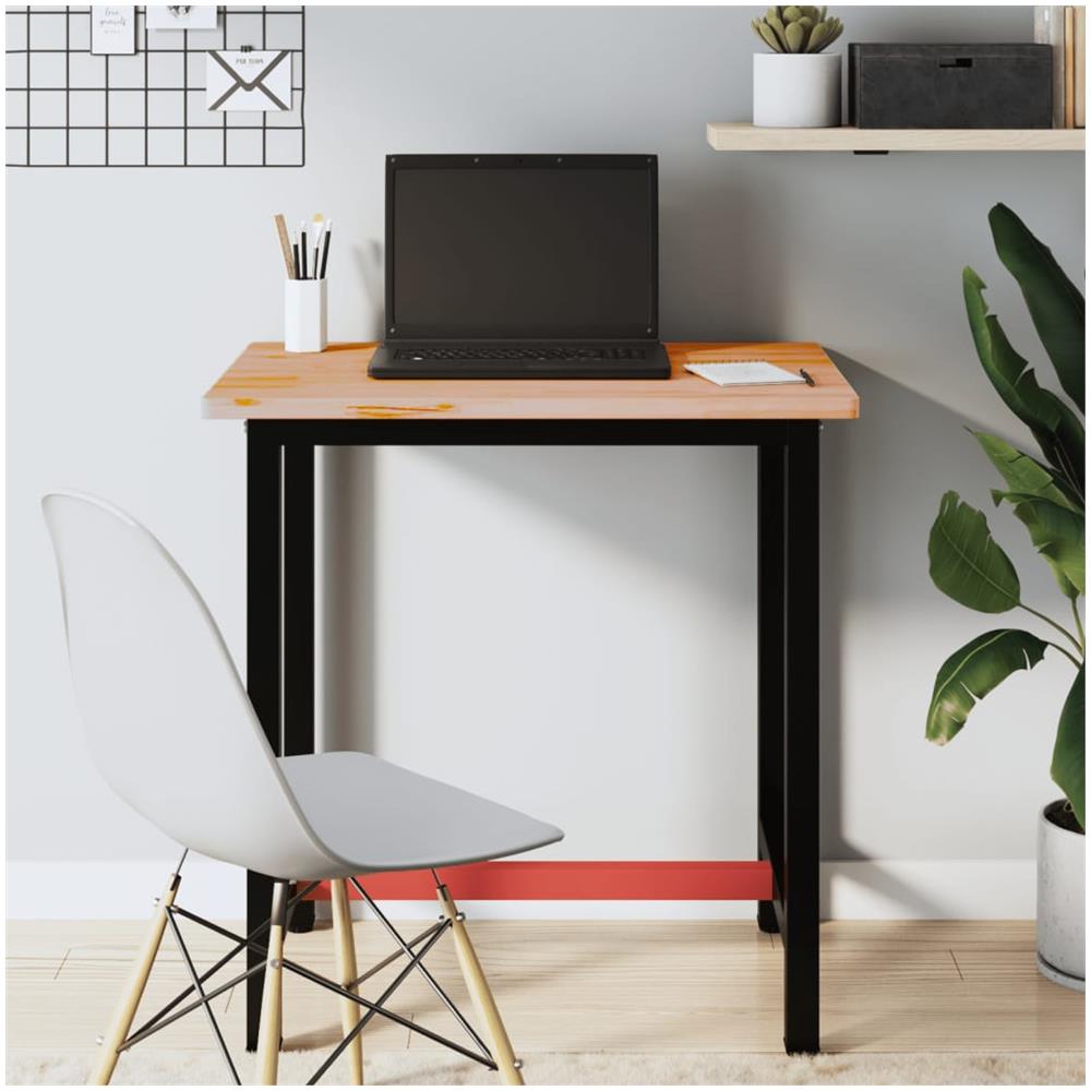 Banco Da Lavoro 80x55x81,5 Cm Legno Massello Faggio E Metallo - Foto 1