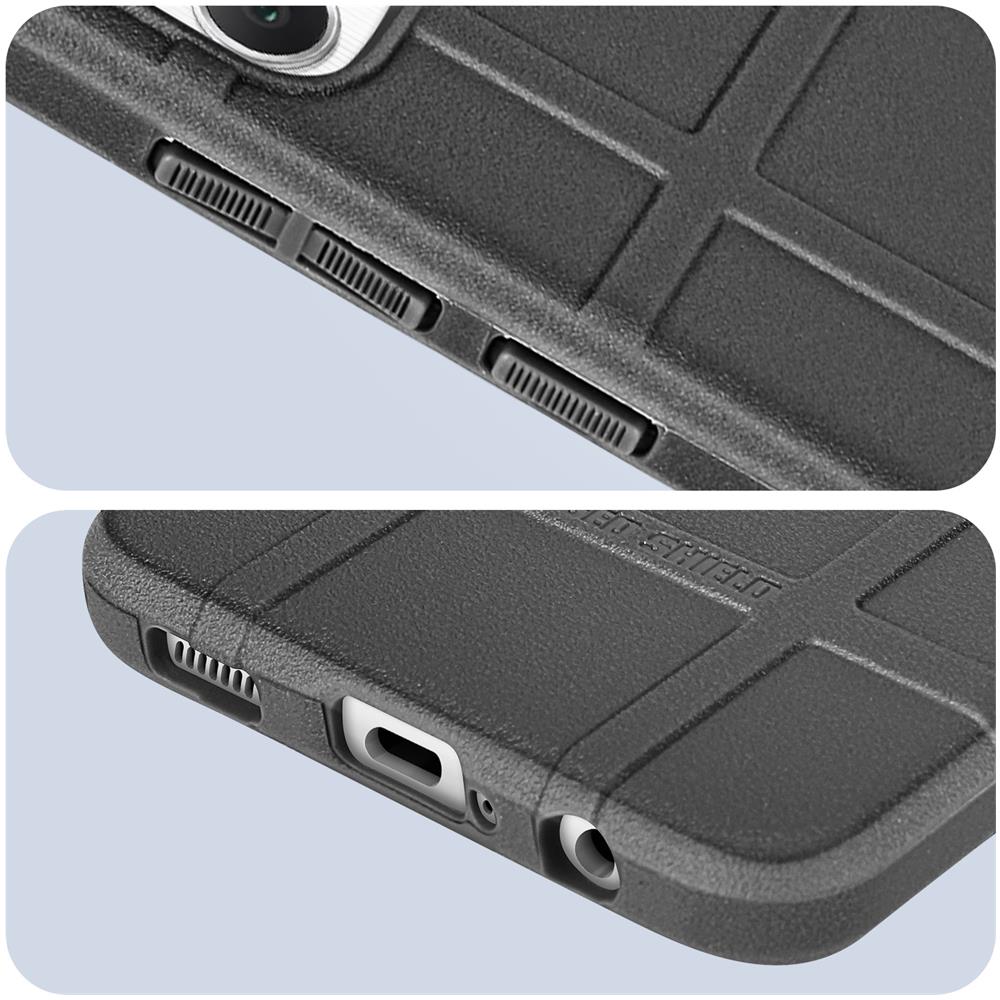 Cover Per Samsung Galaxy A05, Silicone Antiscivolo Rilievo Rugged Shield Nera - Foto 5